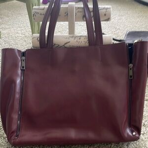 Burgundy satchel